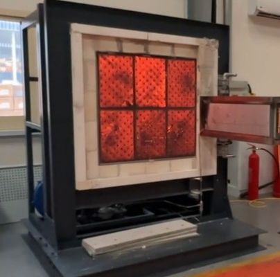 Macchina per prove di incendio in laboratorio con compressore d'aria e metano per gas di scarico in fornace a tunnel ASTME84, classe di protezione IP57