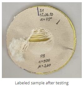 L'apparecchio di prova dell'abrasione protettivo per motociclette della macchina di Darmstadt EN17092-1